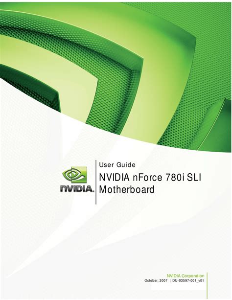 nvidia nforce 780i sli drivers pdf manual